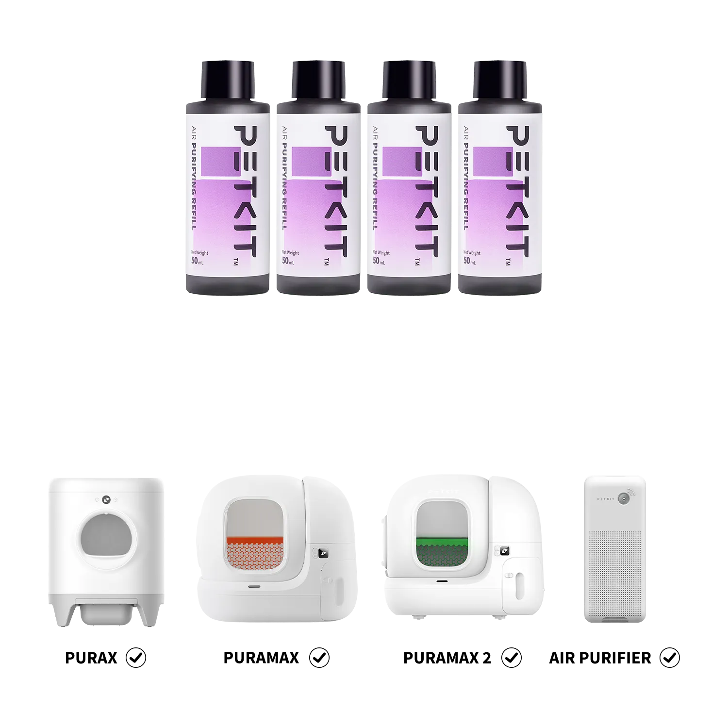 PETKIT Pura Air, recambios del purificador (4 × 50 ml)