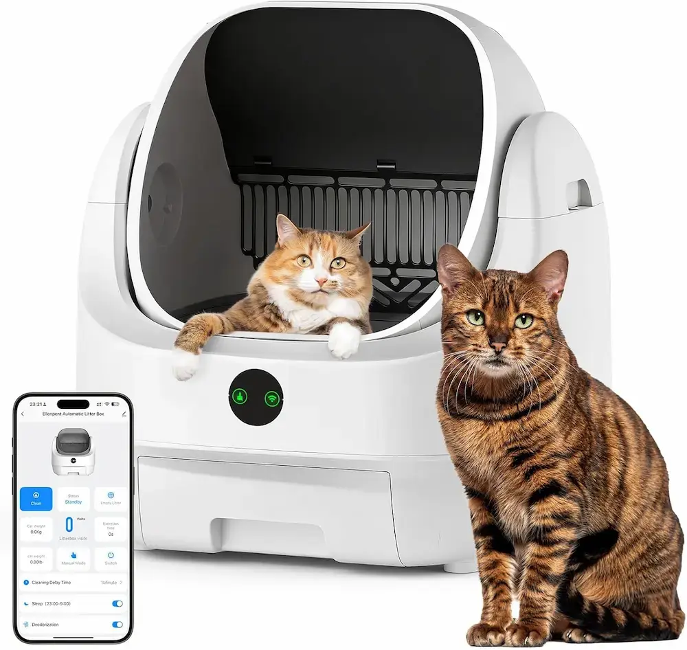 Ellenpent (abierto), arenero automático para gatos