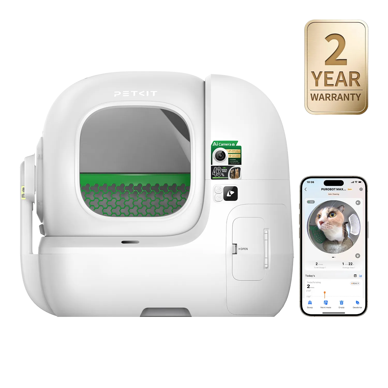 PETKIT PUROBOT MAX Pro 2, arenero automático